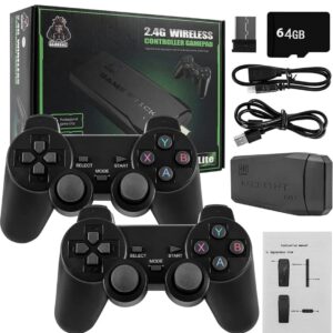 Tv Gaming System | Wireless Console Retro Gaming Console 14K Ultra HD Plug & Play Wireless TV Video Game System | 24,000+ Games | 10 Emulators | Dual-Player Setup | 2.4G Wireless Game Stick